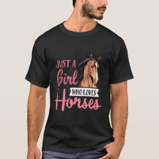 Nur ein Mädchen, das Liebe macht Niedliche Reiten T-Shirt