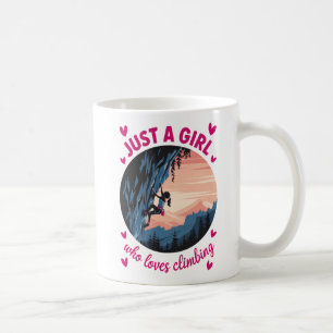 Nur ein Mädchen, das Liebe Rock Klettergarten Kaffeetasse
