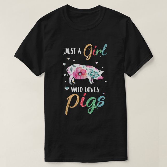 Nur ein Mädchen, das Liebe, schweint Niedliches Sc T-Shirt (Design vorne)