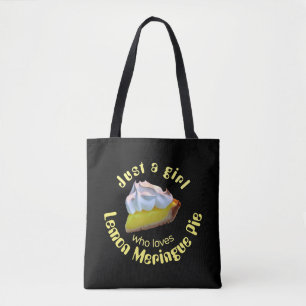 Nur ein Mädchen, das Liebe Zitrone Meringue-Pie Tasche