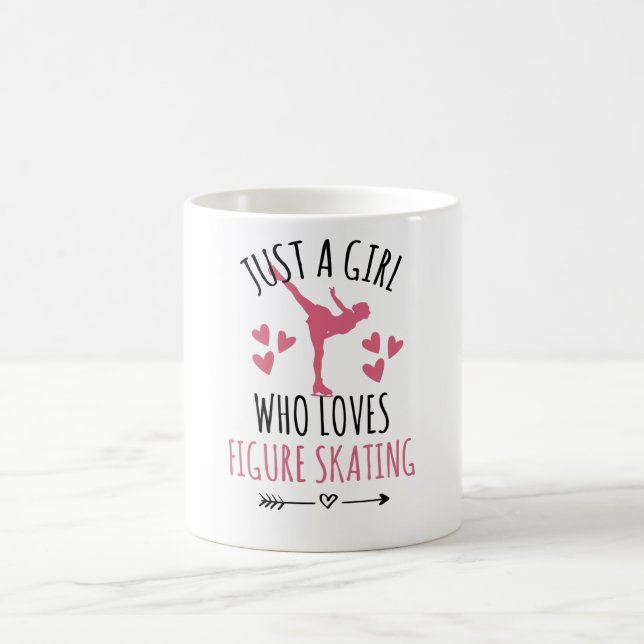 Nur ein Mädchen, das Lieben Abbildung Skaten-Skate Kaffeetasse (Mittel)
