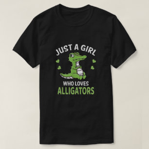 Nur ein Mädchen, das Lieben Alligatoren ich Kinder T-Shirt