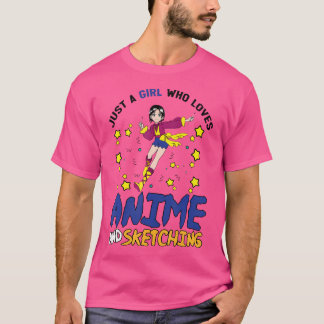 Nur ein Mädchen, das Lieben anregt und Japan skizz T-Shirt