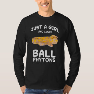 Nur ein Mädchen, das Lieben Ball Python Schlange R T-Shirt