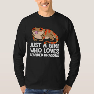 Nur ein Mädchen, das Lieben Bärendrachen Reptilien T-Shirt