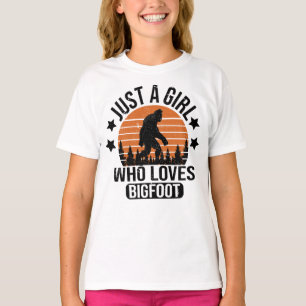 Nur ein Mädchen, das Lieben Bigfoot Funny Sasquatc T-Shirt