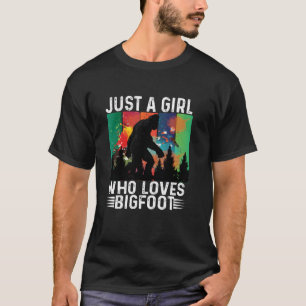 Nur ein Mädchen, das Lieben Bigfoot Funny Sasquatc T-Shirt