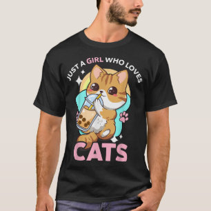 Nur ein Mädchen, das Lieben Boba Bubble Milk Tee K
