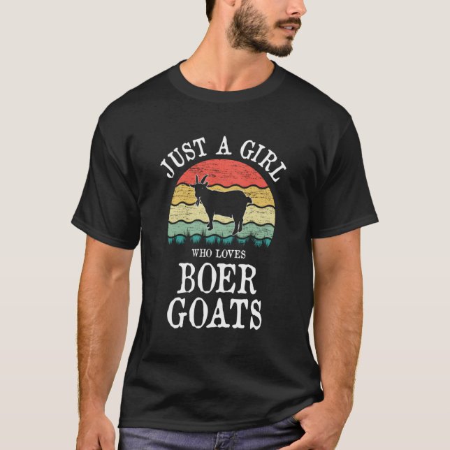 Nur ein Mädchen, das Lieben Boer Goats Geschenke T-Shirt (Vorderseite)
