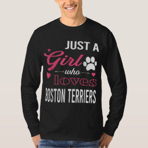 Nur ein Mädchen, das Lieben BOSTON TERRIERS Frauen T-Shirt