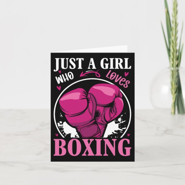 Nur ein Mädchen, das Lieben Boxen Fitness Kampf Sp Karte (Vorderseite)
