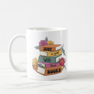 Nur ein Mädchen, das Lieben buchen Kaffeetasse