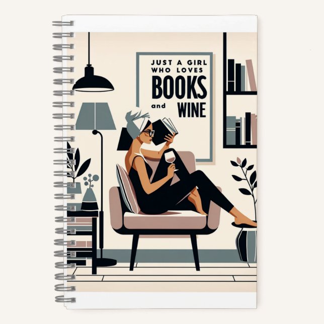 Nur ein Mädchen, das Lieben Bücher und Wein (Vorderseite)