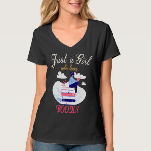 Nur ein Mädchen, das Lieben bucht Bookaholic Bookw T-Shirt