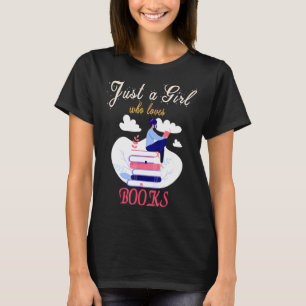 Nur ein Mädchen, das Lieben bucht Bookaholic Bookw T-Shirt