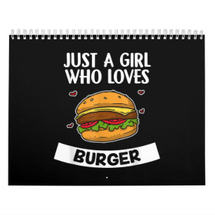 Nur ein Mädchen, das Lieben Burger Niedlichen Kä Kalender