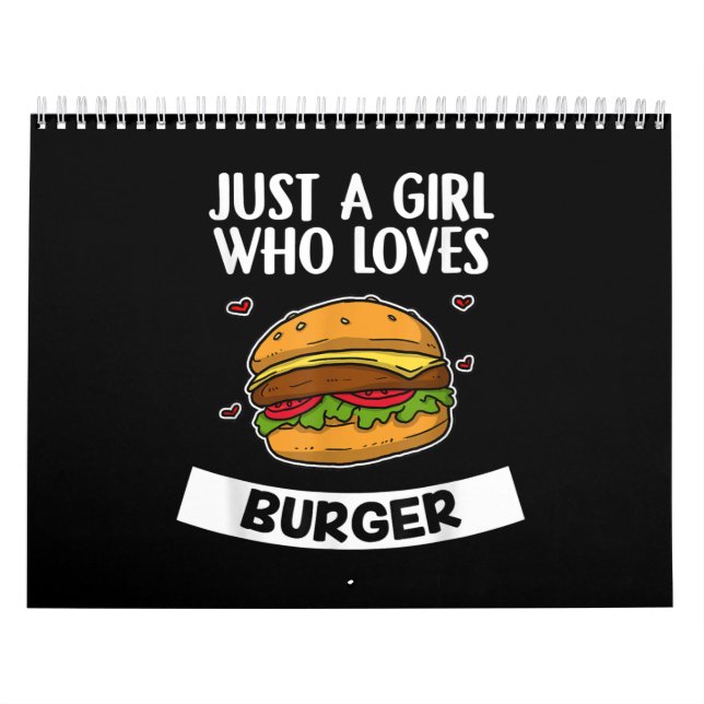 Nur ein Mädchen, das Lieben Burger Niedlichen Käse Kalender (Titelbild)