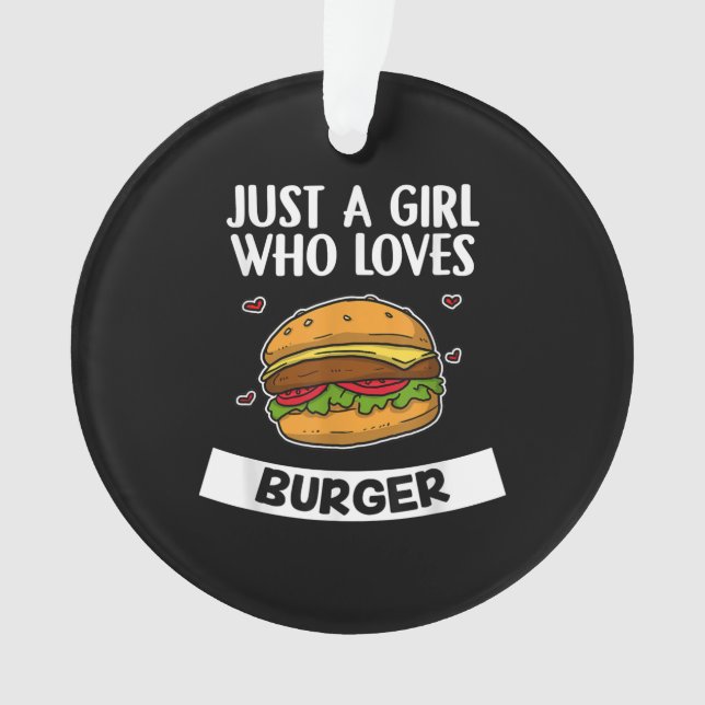 Nur ein Mädchen, das Lieben Burger Niedlichen Käse Ornament (Vorderseite)