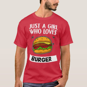 Nur ein Mädchen, das Lieben Burger Niedlichen Käse T-Shirt