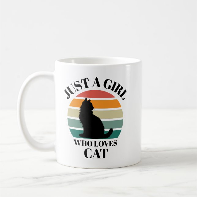Nur ein Mädchen, das Lieben Cat-Kaffee-Tasse Kaffeetasse (Links)