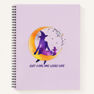 Nur ein Mädchen, das Lieben Cat Notizbuch