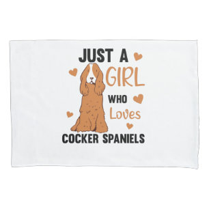 Nur ein Mädchen, das Lieben Cocker Spaniel Niedli Kissenbezug