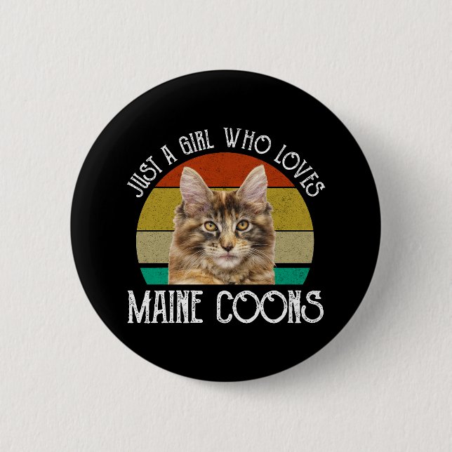 Nur ein Mädchen, das Lieben Coons betreut Button (Vorderseite)