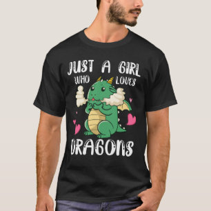 Nur ein Mädchen, das Lieben Dragons Lover Girl Nie T-Shirt