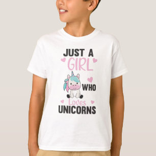 Nur ein Mädchen, das Lieben eingeschlossen Rosa T-Shirt