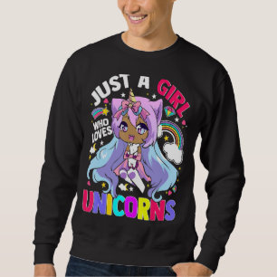 Nur ein Mädchen, das Lieben Einhorn Niedlich Unico Sweatshirt