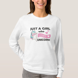 Nur ein Mädchen, das Lieben Einhörner für Mädchen  T-Shirt