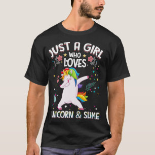 Nur ein Mädchen, das Lieben Einhörner Slime Einhor T-Shirt