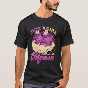 Nur ein Mädchen, das Lieben Elche Elche T-Shirt