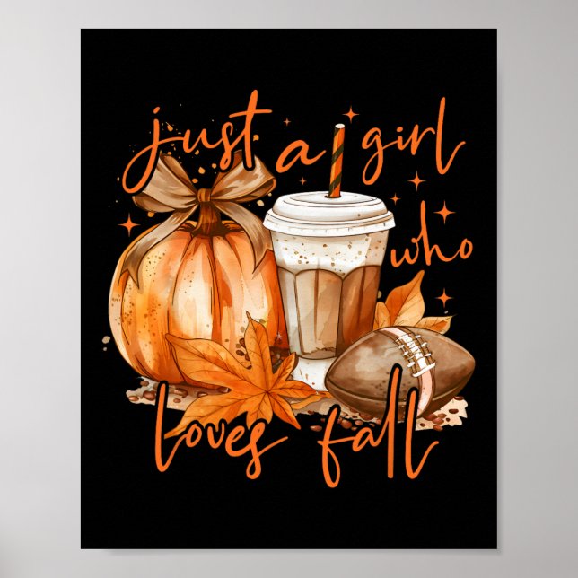 Nur ein Mädchen, das Lieben fallen Coquette Pumpki Poster (Vorne)