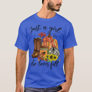 Nur ein Mädchen, das Lieben fallen glücklich Herbs T-Shirt