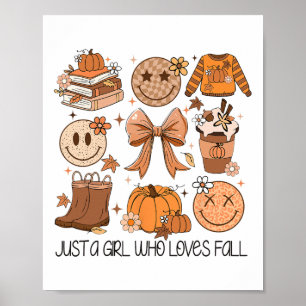 Nur ein Mädchen, das Lieben fallen Pumpkin Gewürz- Poster