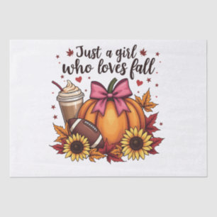 Nur ein Mädchen, das Lieben fallen Pumpkin GewürzL Seidenpapier