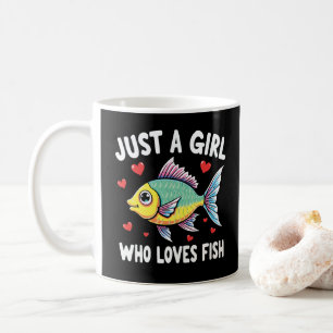 Nur ein Mädchen, das Lieben fischen Kaffeetasse