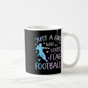 Nur ein Mädchen, das Lieben Flag Football Funny Sp Kaffeetasse