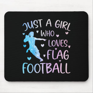 Nur ein Mädchen, das Lieben Flag Football Funny Sp Mousepad