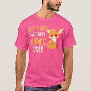 Nur ein Mädchen, das Lieben Füchse Niedlichen Herz T-Shirt