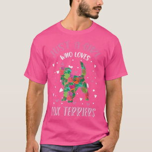 Nur ein Mädchen, das Lieben für Terriers für Terri T-Shirt
