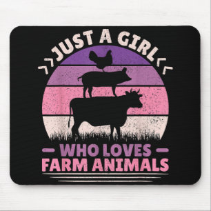 Nur ein Mädchen, das Lieben für Tiere hält, liegt  Mousepad