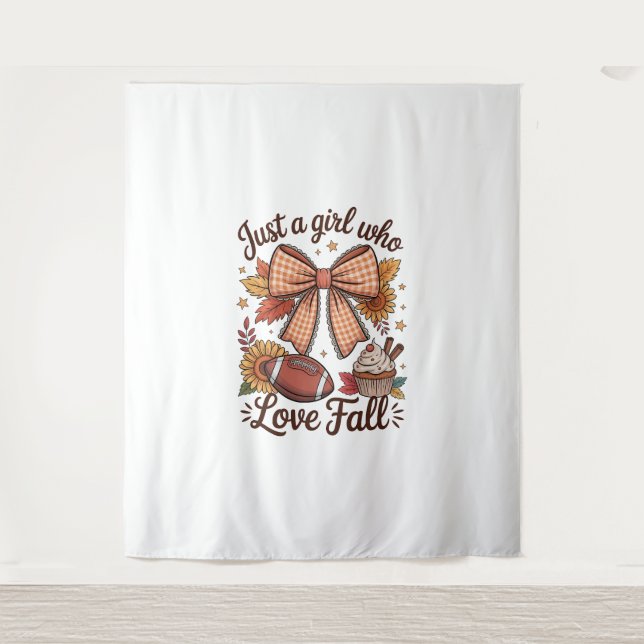 Nur ein Mädchen, das Lieben gemütlich wird Wandteppich (Vorderseite)