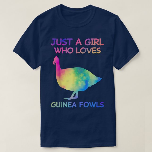 Nur ein Mädchen, das Lieben Guinea Fowls Funny Gui T-Shirt (Design vorne)