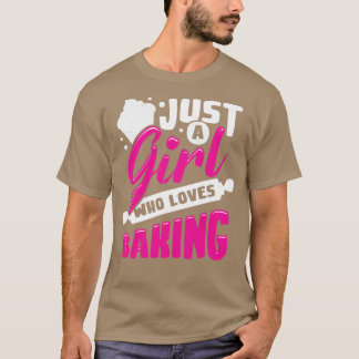 Nur ein Mädchen, das Lieben hat zu backen T-Shirt