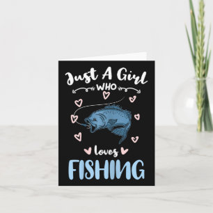 Nur ein Mädchen, das Lieben hat zu fischen Karte