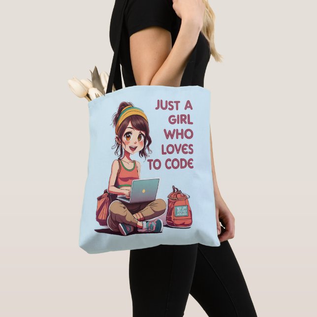 Nur ein Mädchen, das Lieben hat zu programmieren Tasche (Von Nahem)
