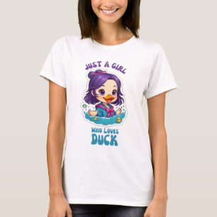 Nur ein Mädchen, das Lieben herumleckern T-Shirt