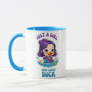 Nur ein Mädchen, das Lieben herumleckern Tasse